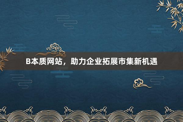 B本质网站，助力企业拓展市集新机遇